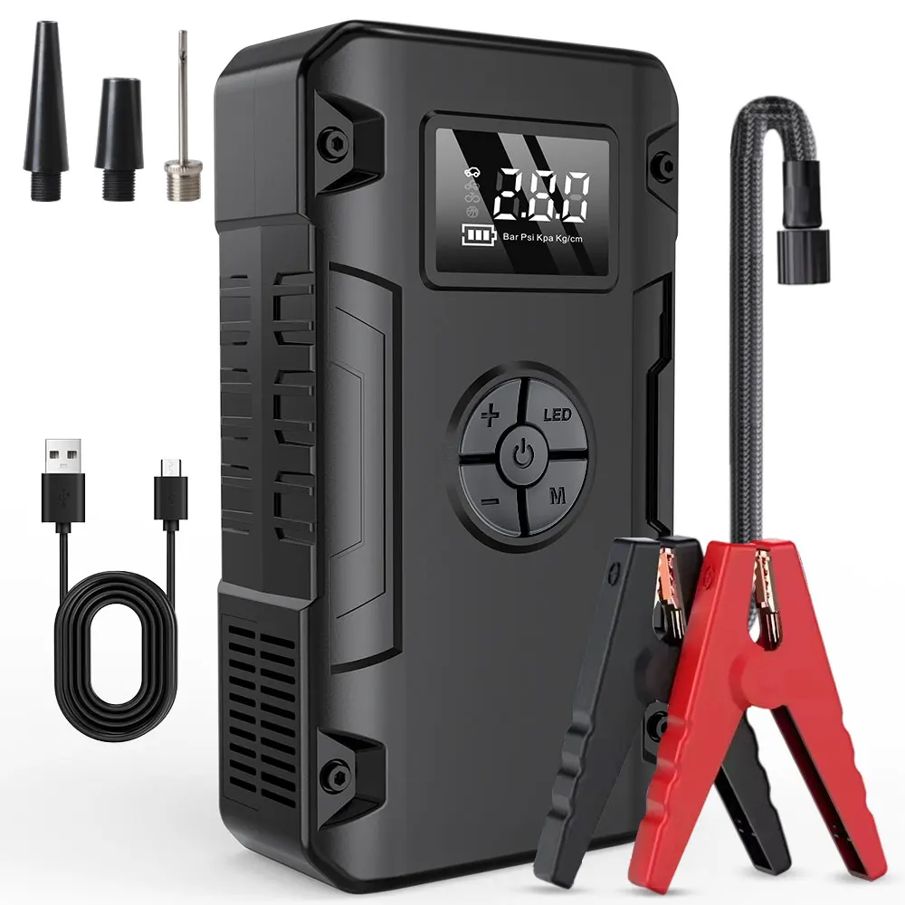 

Outdoor Activity Emergency Charger Auto Starting Device Emergency Start Power Bank Air Pump Car Jump Starter Car Battery Starter