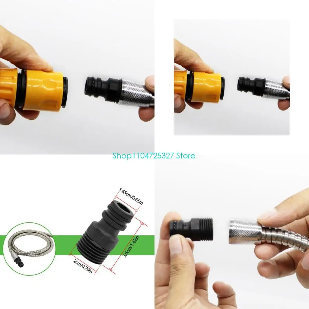 D8KF Plastic 5 Piece External Thread Hose Fitting Adapter For Faucet Shower Sink Leak Proof Installation