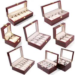 WellZone Multiple Positions Classic Style Spray-Painted Wooden Watch Storage Case Watch Case For Holiday Gift