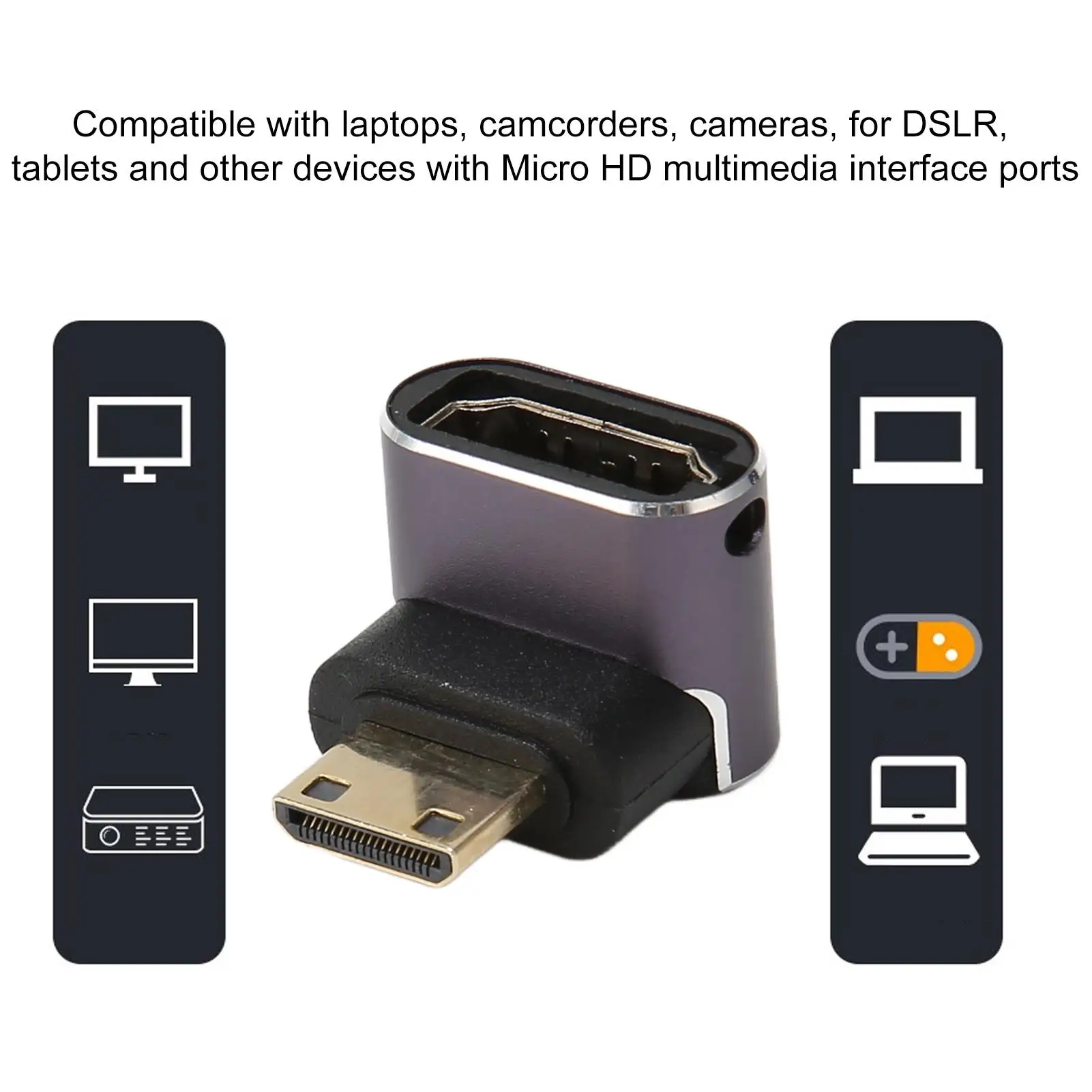 8K 48Gbps Mini HD HDMI Adapter Male to Female, Aluminum Alloy Shell with LED for office Use - Hot Sale!