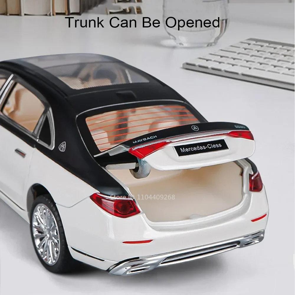 1:24スケール S680 GLS600 スポーツカーモデルおもちゃ ドア開閉 サウンドライト プルバック メタルダイキャストカー 男の子向け装飾ギフト