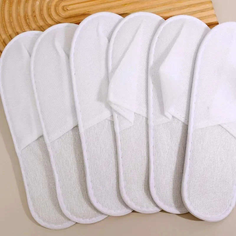 40pairs 2026 White Hotel Slipper Unisex Disposable Slippers for Home Guests Non-Slip Bathroom Spa Slippers Shoes for Men Women view 5