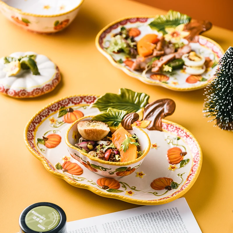 

Bowl Nordic Sushi Plate Set Aesthetic Flower Ceramic Cute Dessert Dinner Plate Dishes Restaurant Pratos De Jantar Tableware