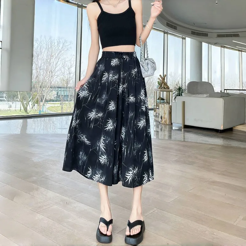 Elastic Waist Ice Silk White Women's Pants Summer Cropped Pant Autumn Classic Outfits Casual Original Xxl Cotton Female Trousers