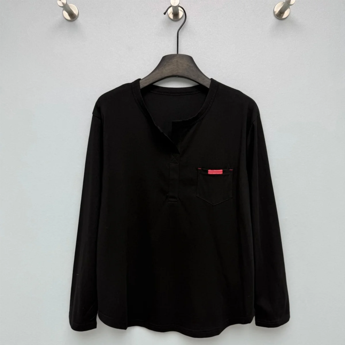 2026 high-quality women's simple small pocket contrasting ribbon design with loose base top--2026010214
