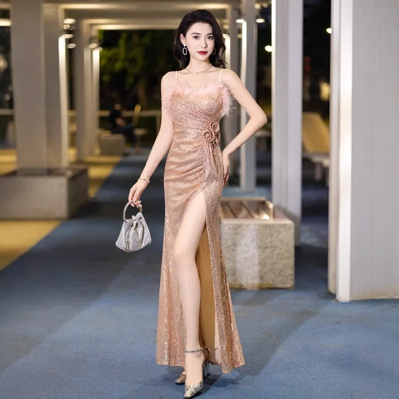 Robe de soiree NewV-cuello cremallera vestidos largos sirena vestidos de noche vestido de fiesta vestidos formales de graduación vestidos de fiesta personalizados