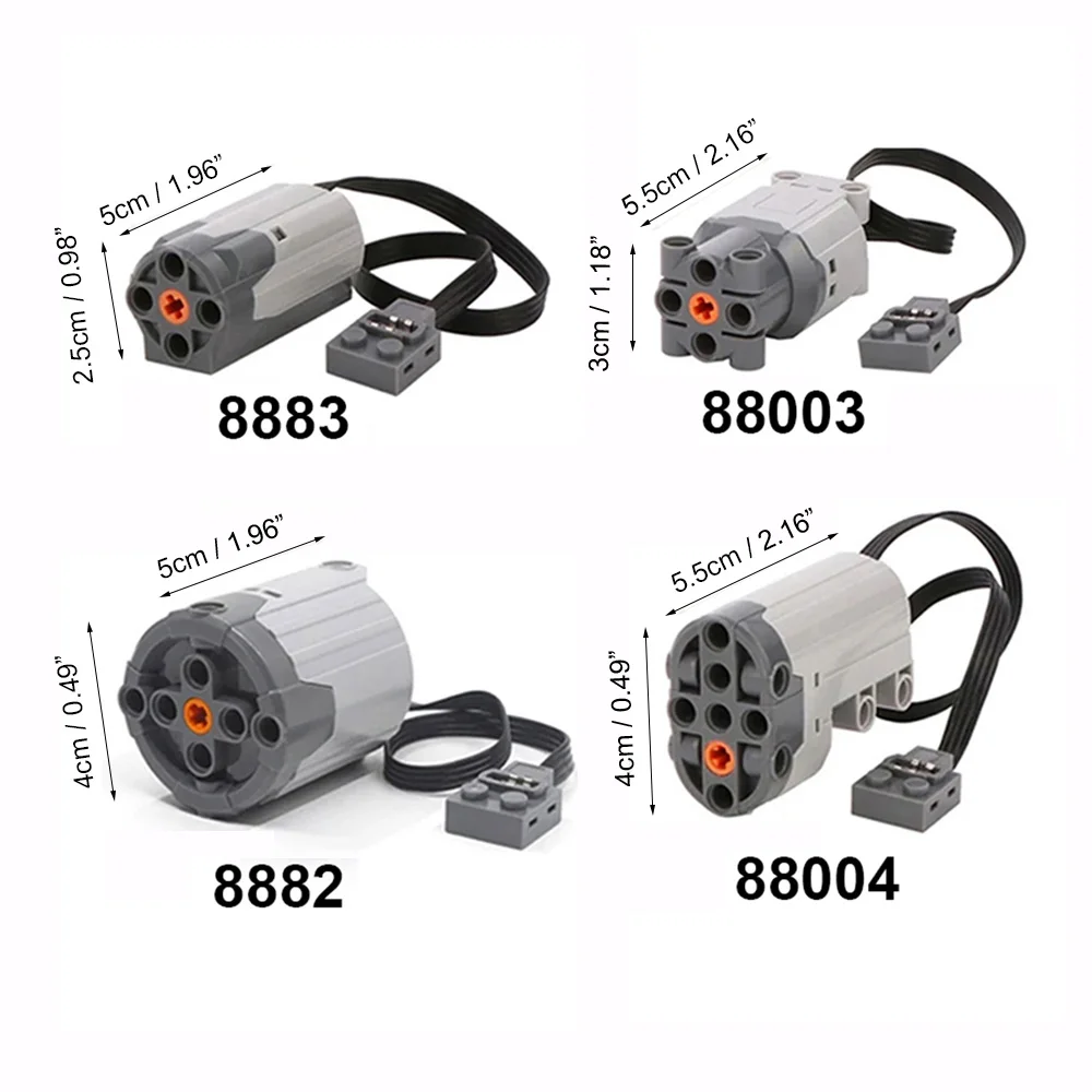 4 stks/set M/L/XL/Servomotor MOC Bouwsteen Sets Power Functies Snelheid PF Technische Bricks DIY Speelgoed Onderdelen Voor 8883 8882 88004