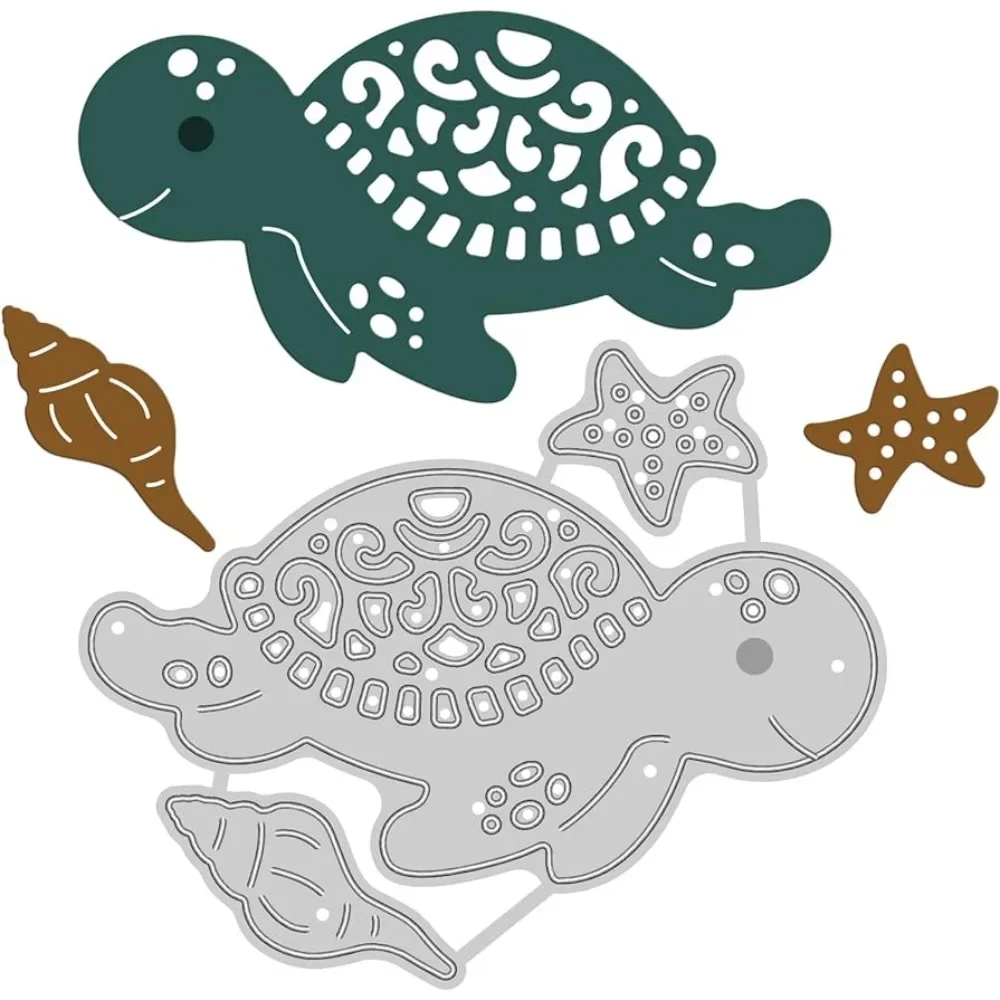 Turtles Metal Cutting Dies Animals Die Cuts for DIY Scrapbooking Easter Birthday Wedding Cards Making Album Envelope Decoration