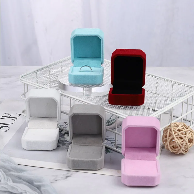 Caixas para Anéis de Casamento, Caixa de Aliança, Estojo de Joias, Caixa de Anéis de Noivado, Suporte para Anel JJH01