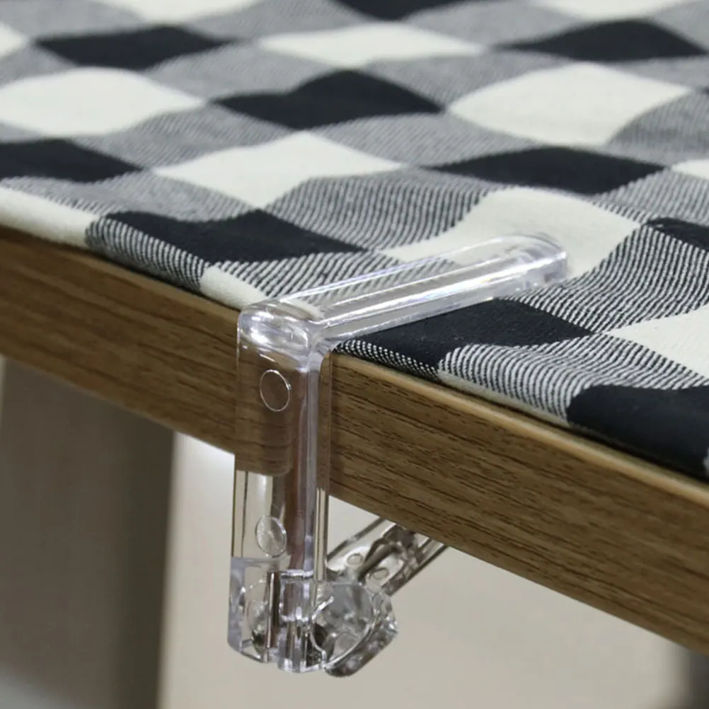 

20 Pcs Tablecloth Clip Tablecloths Holders Cover Clips Round Clear Clamp Plastic Transparent Banquet