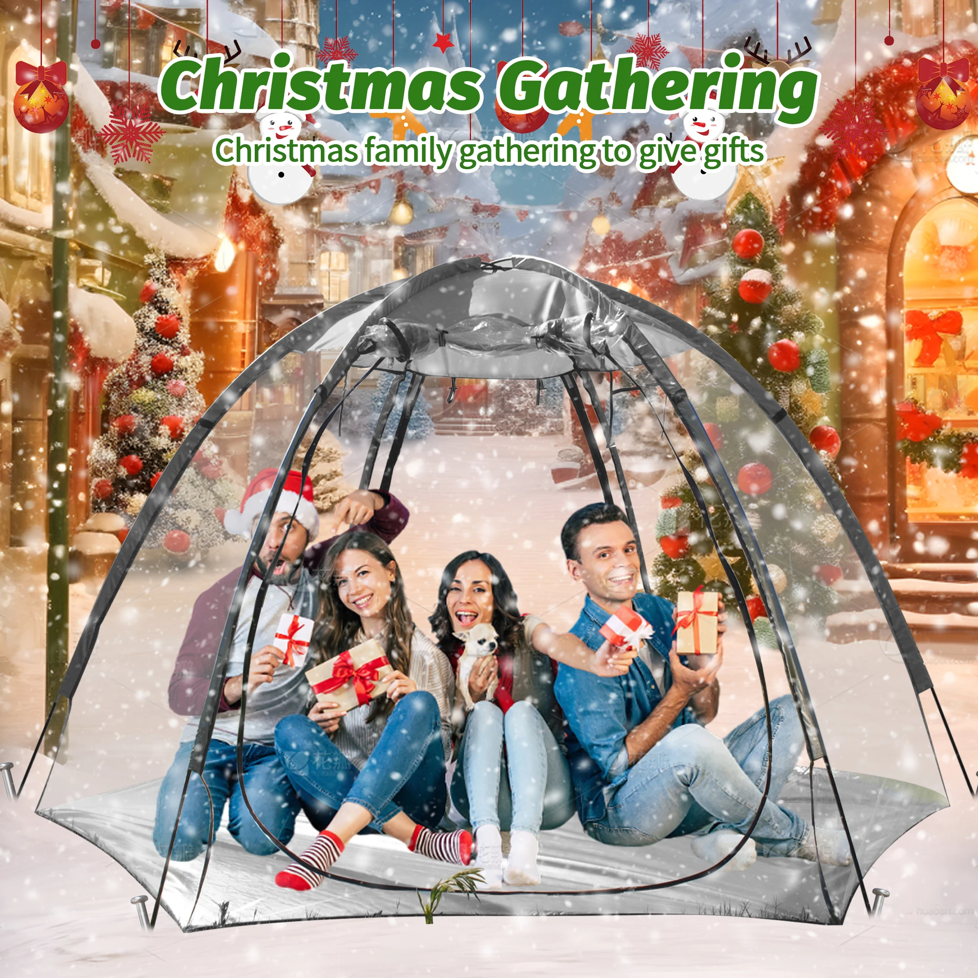 PVC Bubble Tent, Christmas Tent for Kids, Pop Up Tent for Indoor Play, Outdoor Christmas Decorations and Hours of Fun, Camping