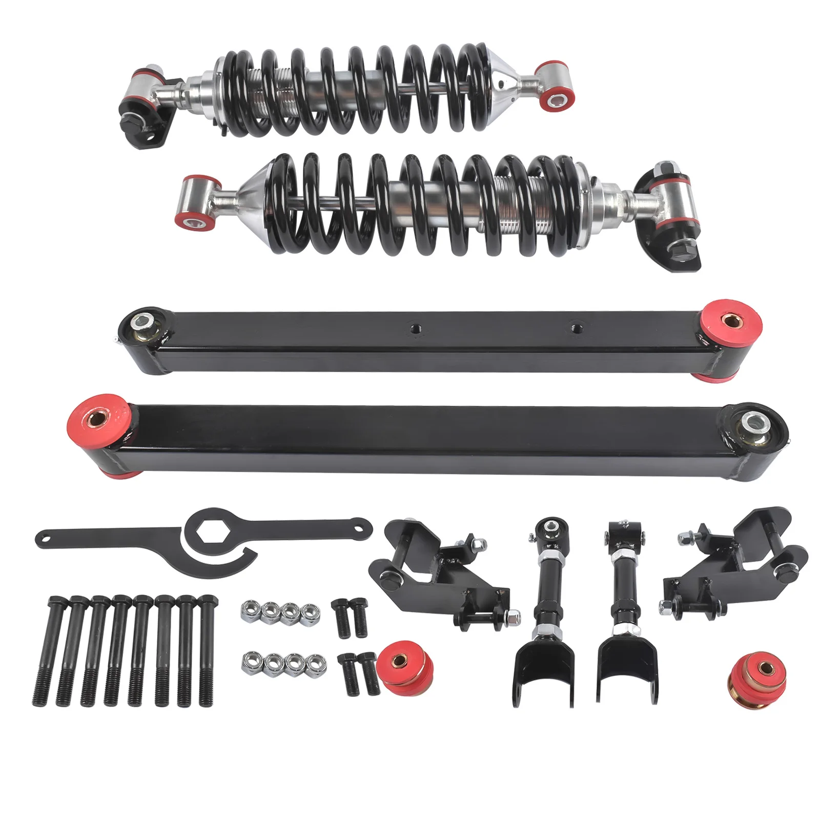 Kit de conversión de 4 barras y coilover de ajuste trasero de 180-230 lb para cuerpo El Camino Cutlass 1967-72 a
