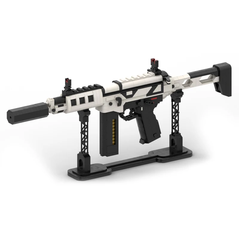 1483PCS Military Weapon Series Fictional SMG Building Blocks Particle Modular Gun Technology Model Boys Xmas Gifts MOC-174288