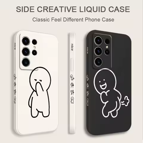 Funny Cartoon Phone Case For Samsung Galaxy S25 S24 S23 S22 S21 S20 S10 Ultra Plus FE Note 20 Ultra 10 9 Plus Cover
