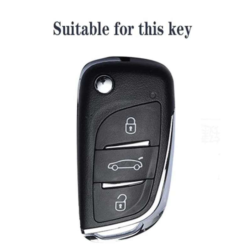 Silicone Flip Car Key Case Cover Shell for Citroen C1 C2 C3 C4 C5 XSARA PICA for Peugeot 306 407 807 for DS DS3 DS4 DS5 DS6