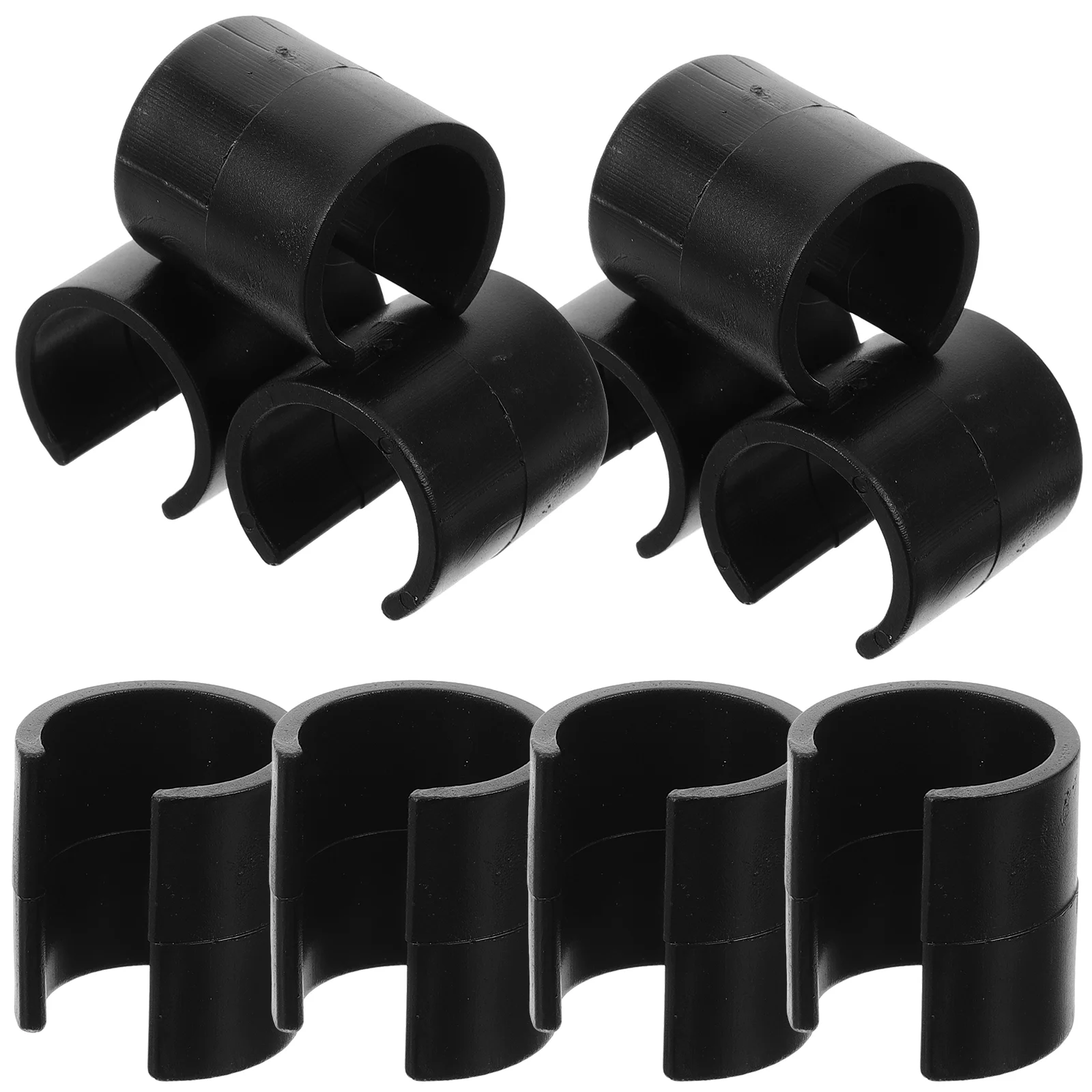 10 Pcs Flag Holder Garden Buckle Small Clips Banner Stopper Anti-wind Fixing Black Clamps Mailbox