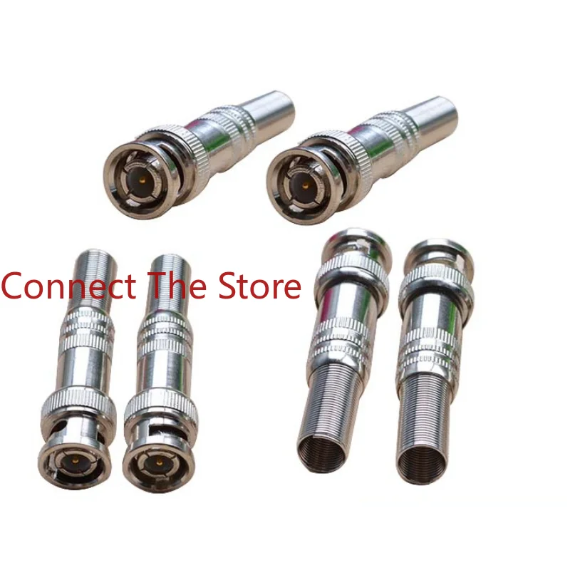 4PCS Manufacturers Supply BNC Video Assembled   Welding-free Male Monitoring  With Net Tail -3-5-6U.