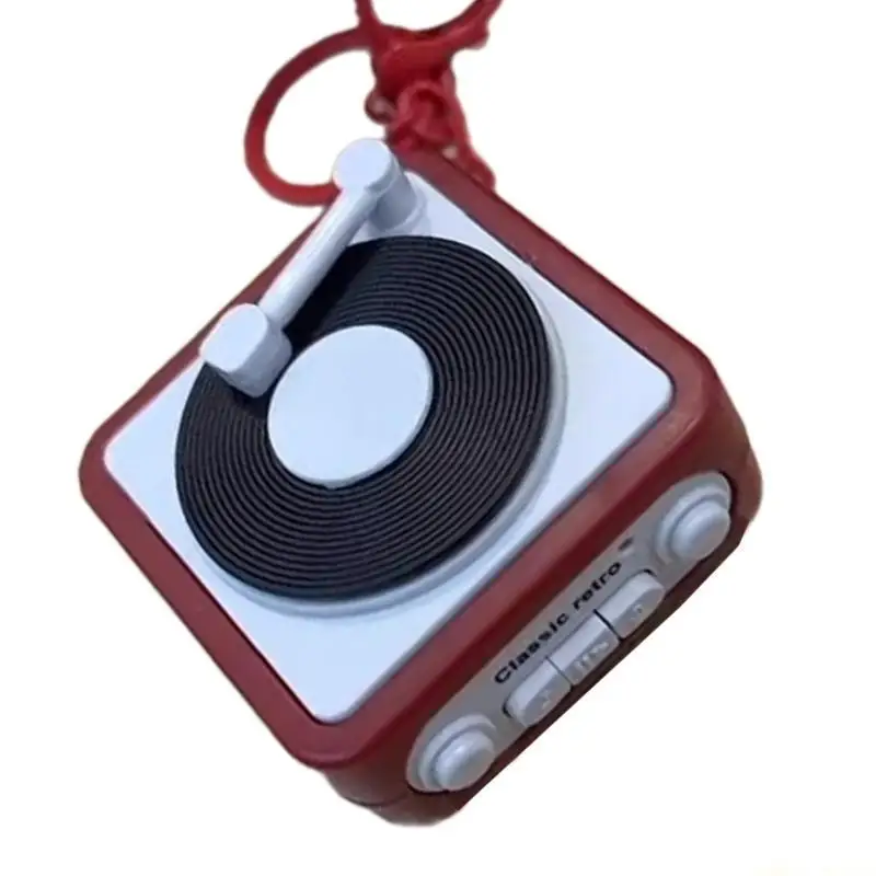 31BF Unique Designs Portable Record Player Keyring Holder Accessory With Audios Recording Capability for Personalize Use