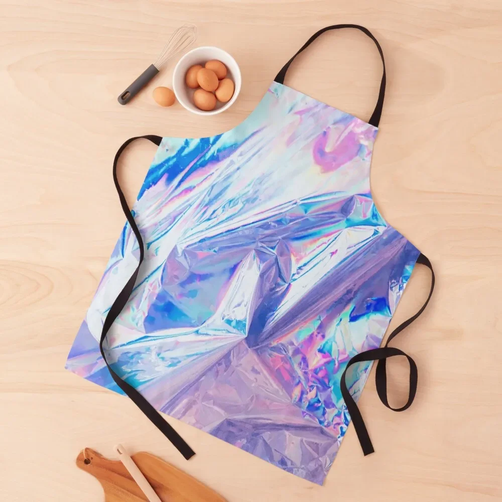 

Iridescent Foil Paper Apron For Man Haircut For Women Kitchen Men gift Apron
