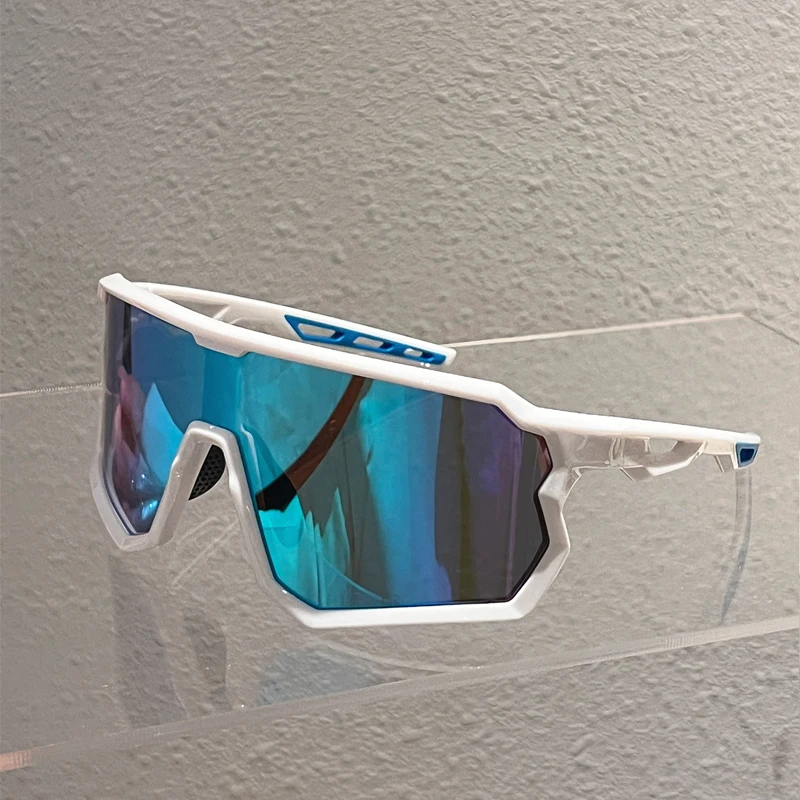 KAMMPT Übergroße Sportsonnenbrille für Herren, Modische Verspiegelte Professionelle Radsportbrille für Damen, Neue Trendige Beschichtete Outdoor-Anti-UV-Brille