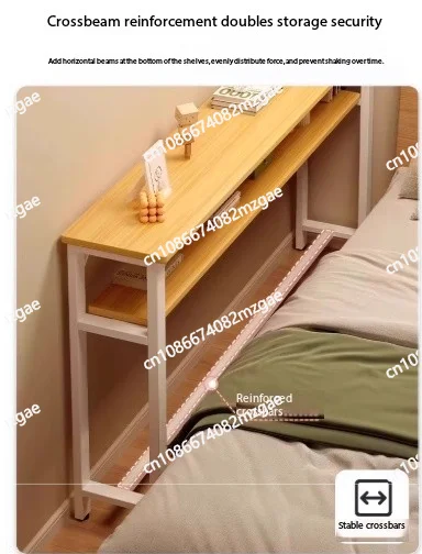 Rear Sofa Gap Table Narrow Side Table Multi-functional Living Room Long Partition Rack Bed Tail Storage Space-Saving Furniture image 4