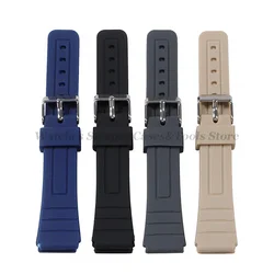 Soft Rubber Watch Strap 18mm for Casio F-91W F84 W800H SGW400 F105/108 A158/159/168 AE1200/1300 Men Silicone Wrist SportBracelet