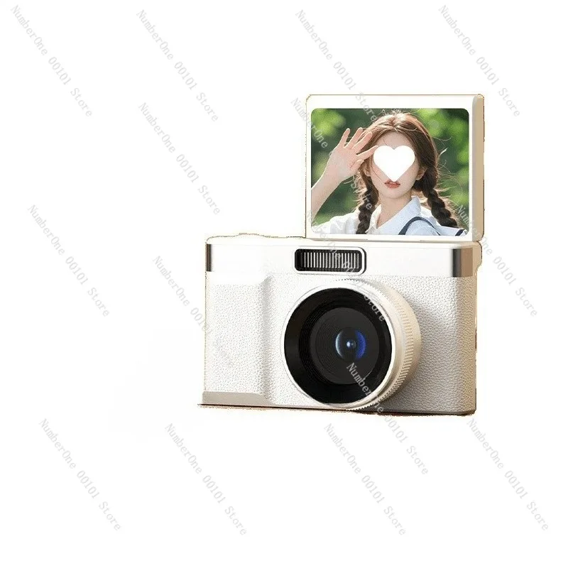 108MP Flip-Top Digital Camera for Students,Portable Retro Dual-Lens Compact Camera with Clear Display,Lightweight Design Campus