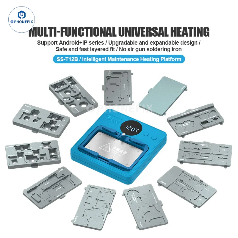 Sunshine SS-T12B Universal Intelligent Maintenance Heating Platform for iPhone 7-15 Android Motherboard BGA CPU Face Repair Tool