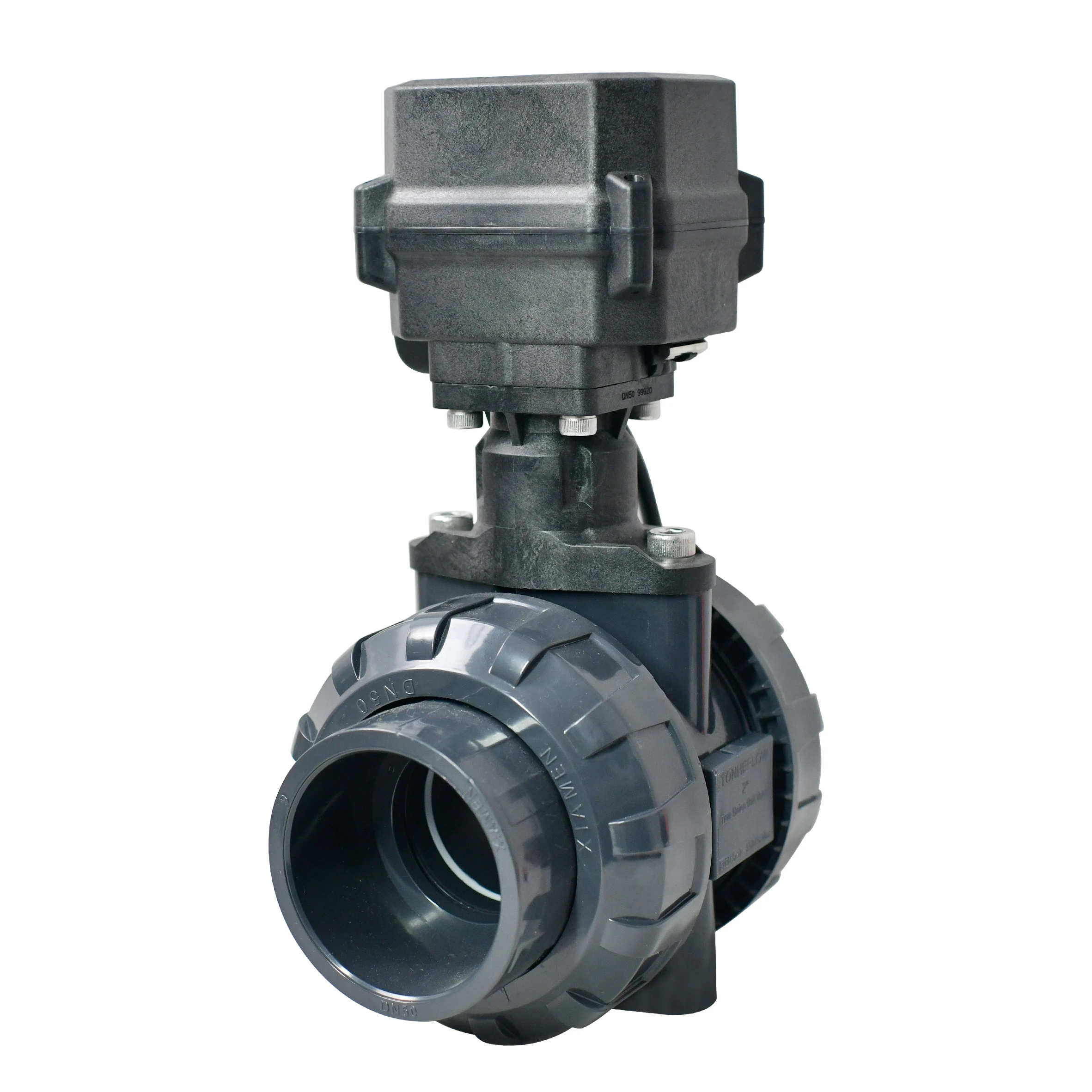 

Outdoor Grade IP67 2 Way DN15 to DN50 Socket/glued Type CR202 NC Motorized UPVC Ball Valve 12V 24V 220V