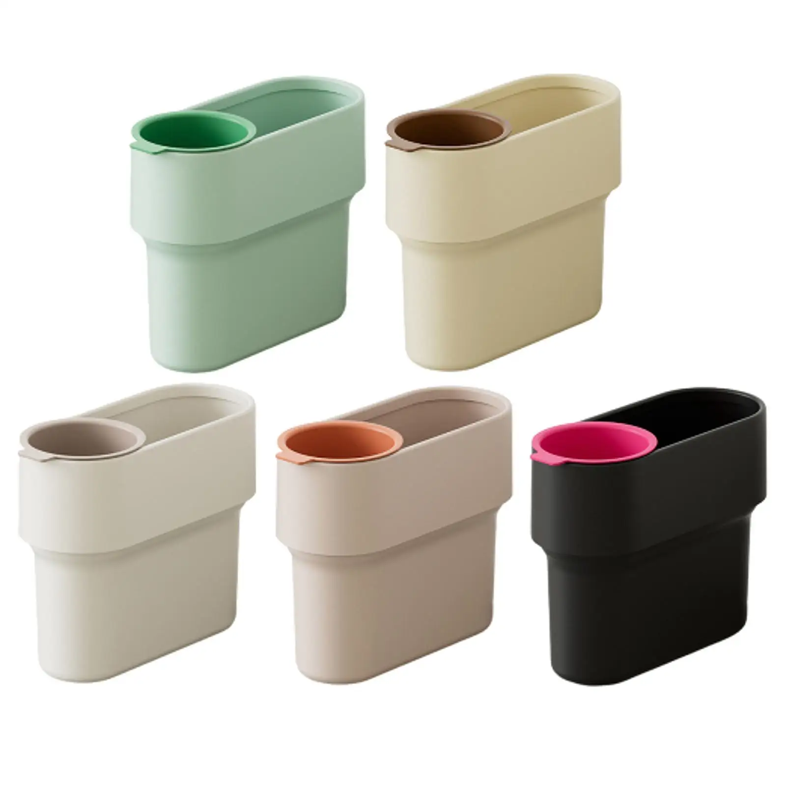 

Trash Can with Removable Mini Cup Stylish Bucket Efficient Waste Separation Wastebasket for Dorm Office Living Room Entry Desk