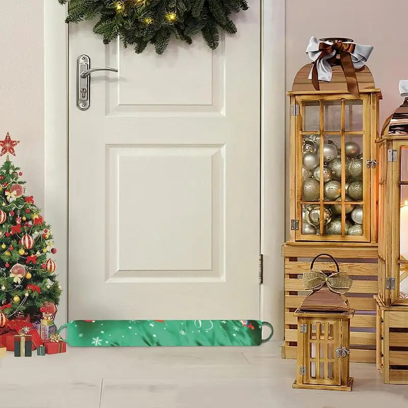 Under Door Sound Blocker 32inch Christmas Theme Wind Blocker Draft Guard Door Draft Blocker Noise Stopper Sound Blocker Weather