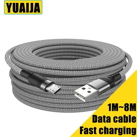 Micro USB 3m 5-meters Fast Charge Extend Cable USB Android Charging Cable for Xiaomi Redmi Samsung VR Camera Gam Micro USB port