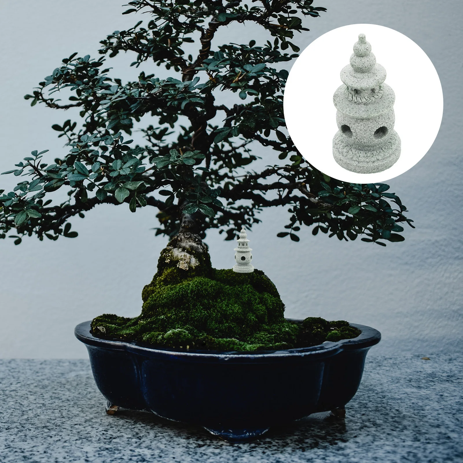 

Sandstone Miniature Pagoda Asian Decor Traditional Three Pools Mirroring The Moon Aquarium Landscaping Bonsai Micro Landscape