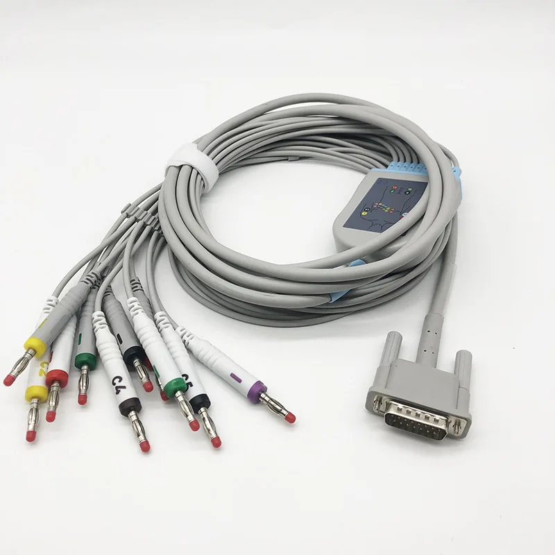 Applicable to for Philipss 15-pin ECG machine lead wire M1771A TC10 TC20 50EKG12 lead M1770A