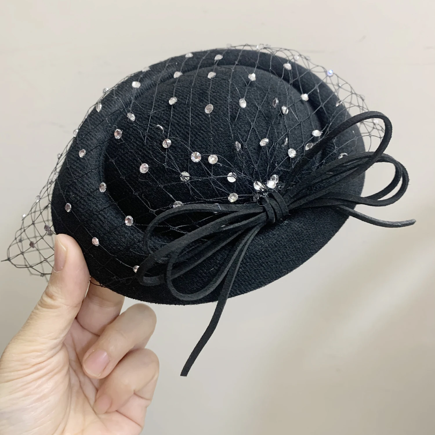 كريستال القوس الحجاب حبوب منع الحمل قبعة مشبك شعر اكسسوارات قطع زينة للنساء سيدة رويال أسكوت فستان سباقات الزفاف #5