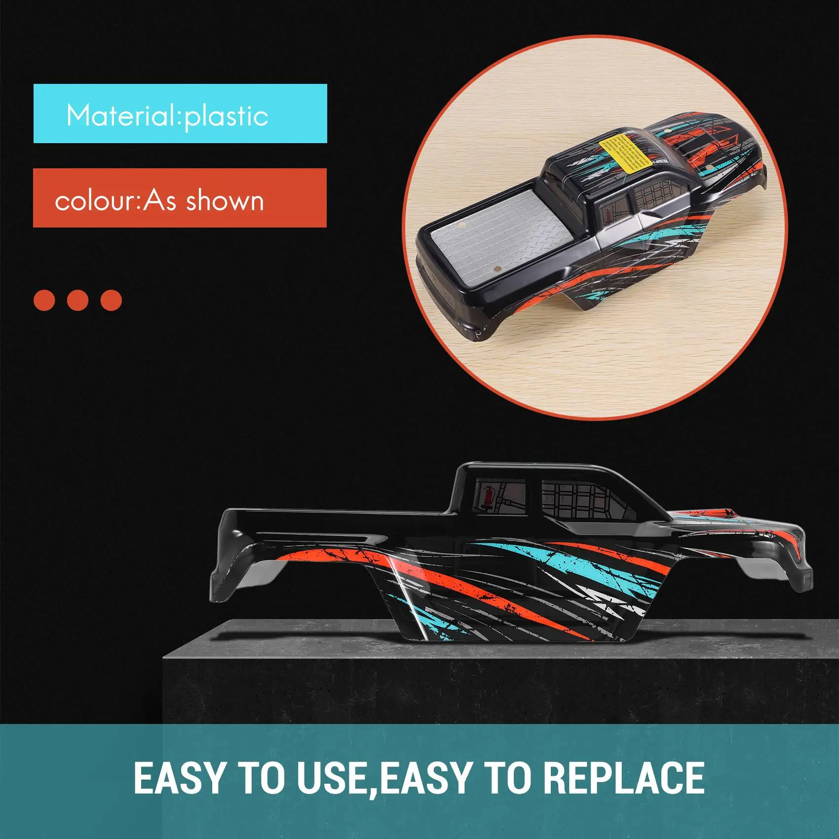 RYOST RC جسم السيارة شل ل HAIBOXING HBX 16889 16889A RC قطع غيار السيارات ترقية الملحقات