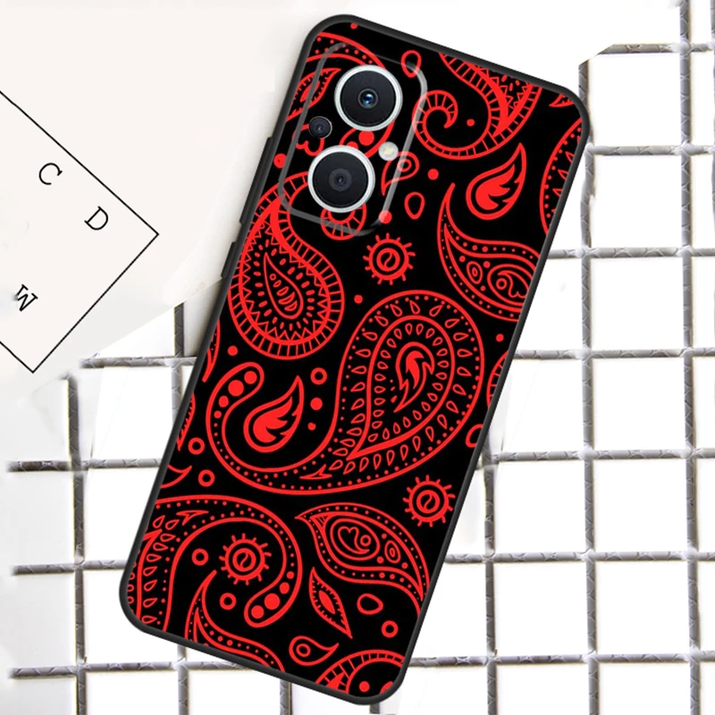 Bandana Paisley Pattern Art Case For OPPO Reno 10 Pro 4Z 5Z 4 5 6 7 8 Lite 8T OPPO Find X5 X6 Pro X3 X2 Neo Lite Cover image 4