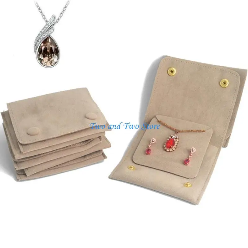 HX6F Jewelry Storage Bags with Button Gift Packaging Bags Purse Pouches