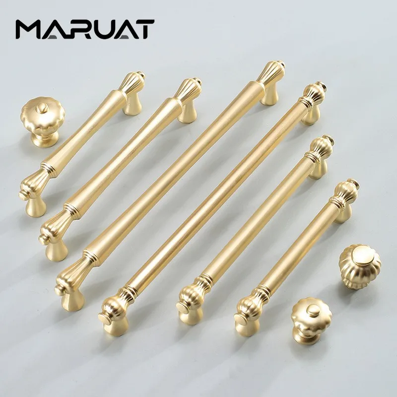 Handles Drawer Cabinet Furniture Kitchen Handles for Cabinet Knob Door Drawer Furniture Kitchen Pearl Golden Zinc Alloy Hardware