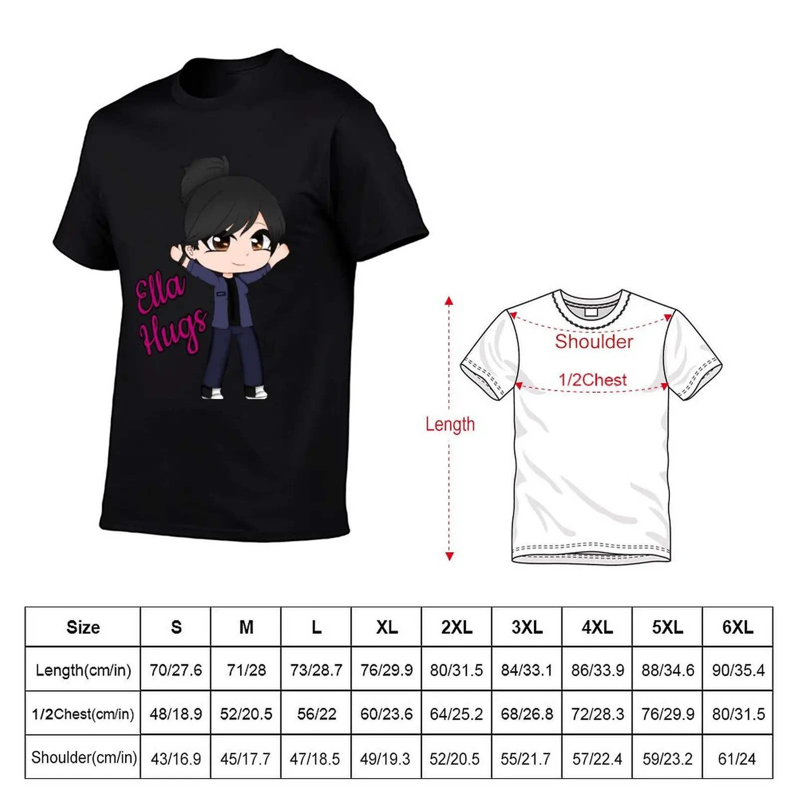 Ella hugs gacha Lucifer T-Shirt quick drying man clothes anime t shirts basketball graphic tees Men's cotton t-shirt