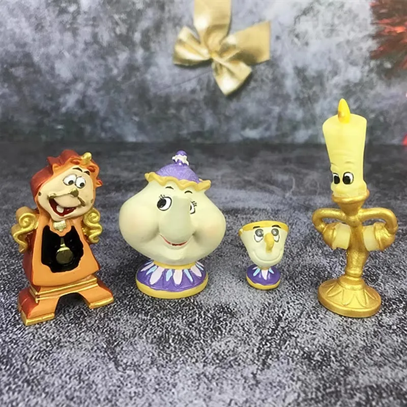 Beauty Beast 4pcs/Set Resin Handcraft Desktop Ornament Indoor Mini Model Home Decoration Accessories Gift