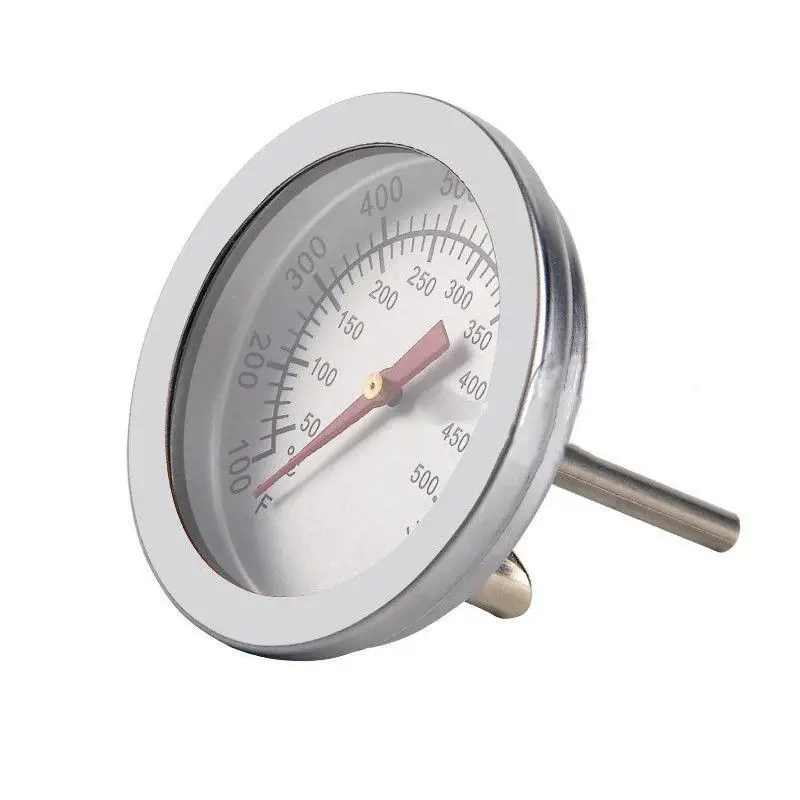 Temp Grill Thermometer 500 ℃ Barbecue Bimetallic Camping F/C Gauge Grill Stainless Steel 2 inch Outdoor New Top