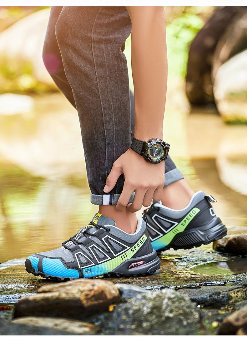 Wasserdichte Wanderschuhe für Herren, Outdoor-Trainer, Schnür-Kletterschuhe, Damen-Trekking-Sneaker, rutschfeste taktische Sneaker für die Jagd – Detail 5