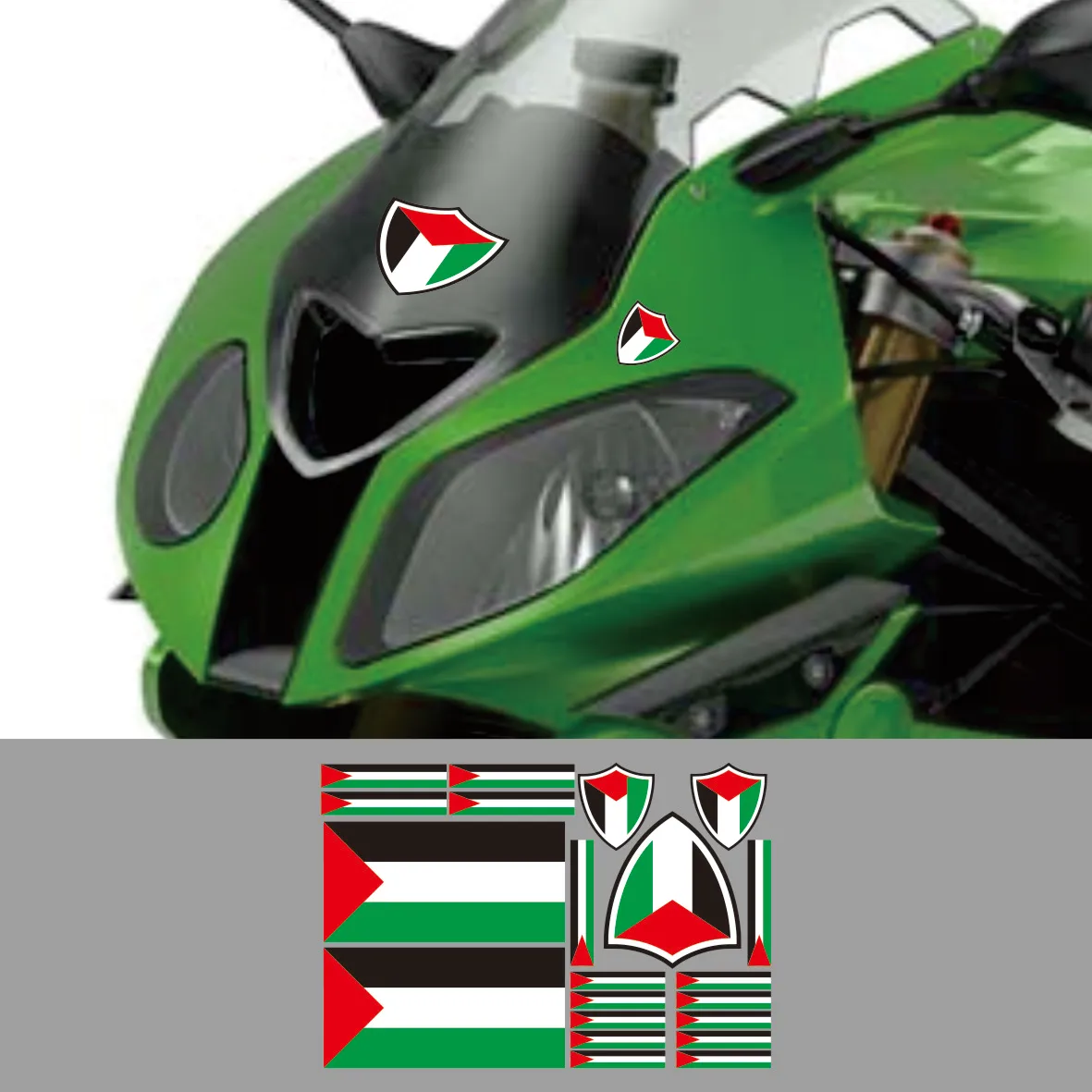 

Waterproof Reflective National Flag Sticker Decal Motorcycle Modification Car Decoration Universal for Palestine