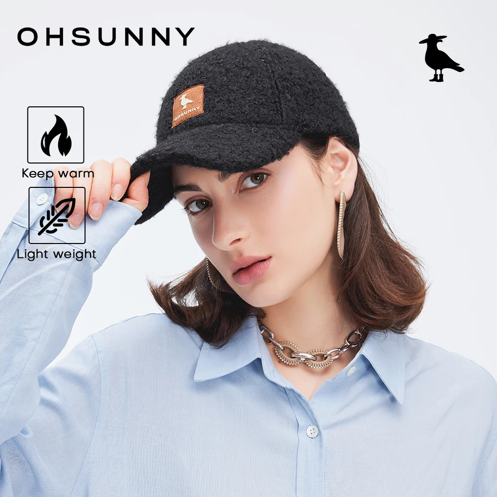 

OhSunny Thermal Fleece Baseball Caps Winter Warm Cap for Woman Men,Adjustable & Anti-Static, Cold Weather Thermal Thicken Hats