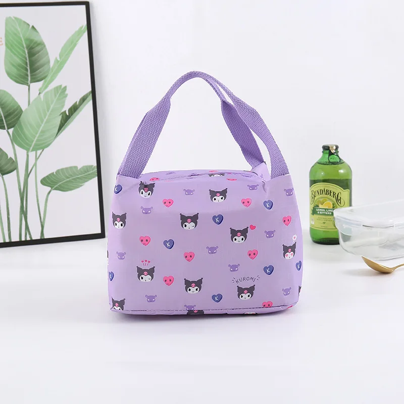 Cinnamoroll Hello Kitty Anime Kawaii Sanrio Portable Lunch Box Bag Small Bag Cute Cartoon Kuromi Thermal Handbag Toys for Girls