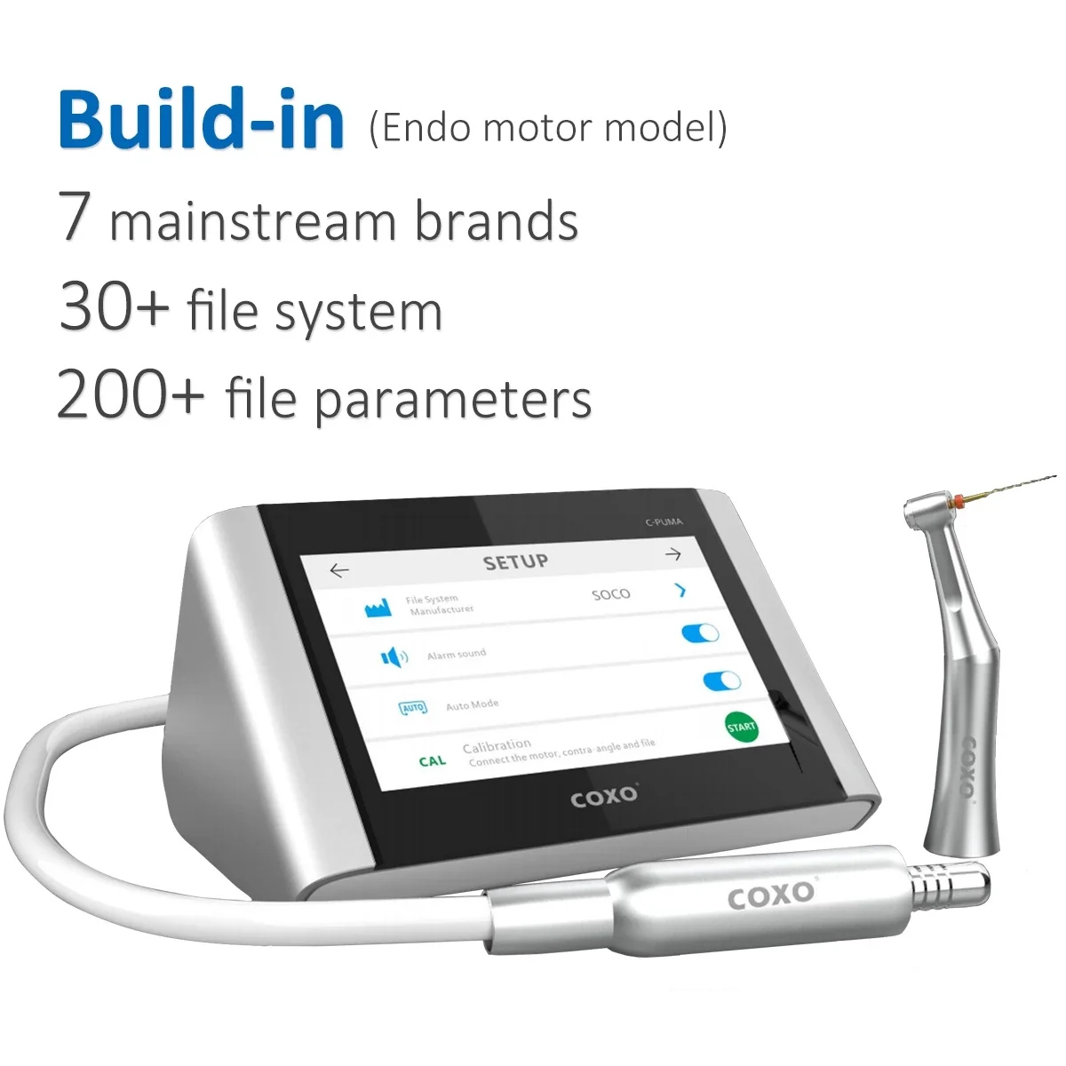 COXO 2 in 1 Dental Electric Motor & Endo Motor with 1:5 & 6:1 Contra Angle, Minimally Invasive Repair Dentistry Equipment