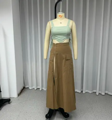 

Women's Fashion Casual A-Line Skirt 2025 New Female Daily Clothing Personalized Street Style Woman High Waist Zipper Skirts