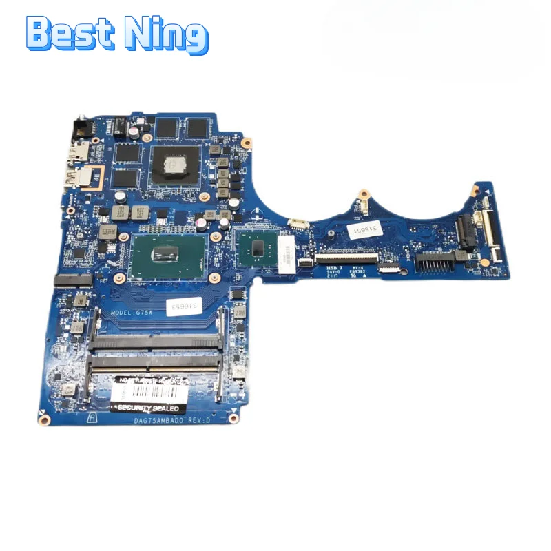 

For HP Pavilion 15-CB Laptop Motherboard DAG75AMBAD0 Mainboard with I5-7300HQ I7-7700HQ CPU GTX1050 2G GPU DDR4