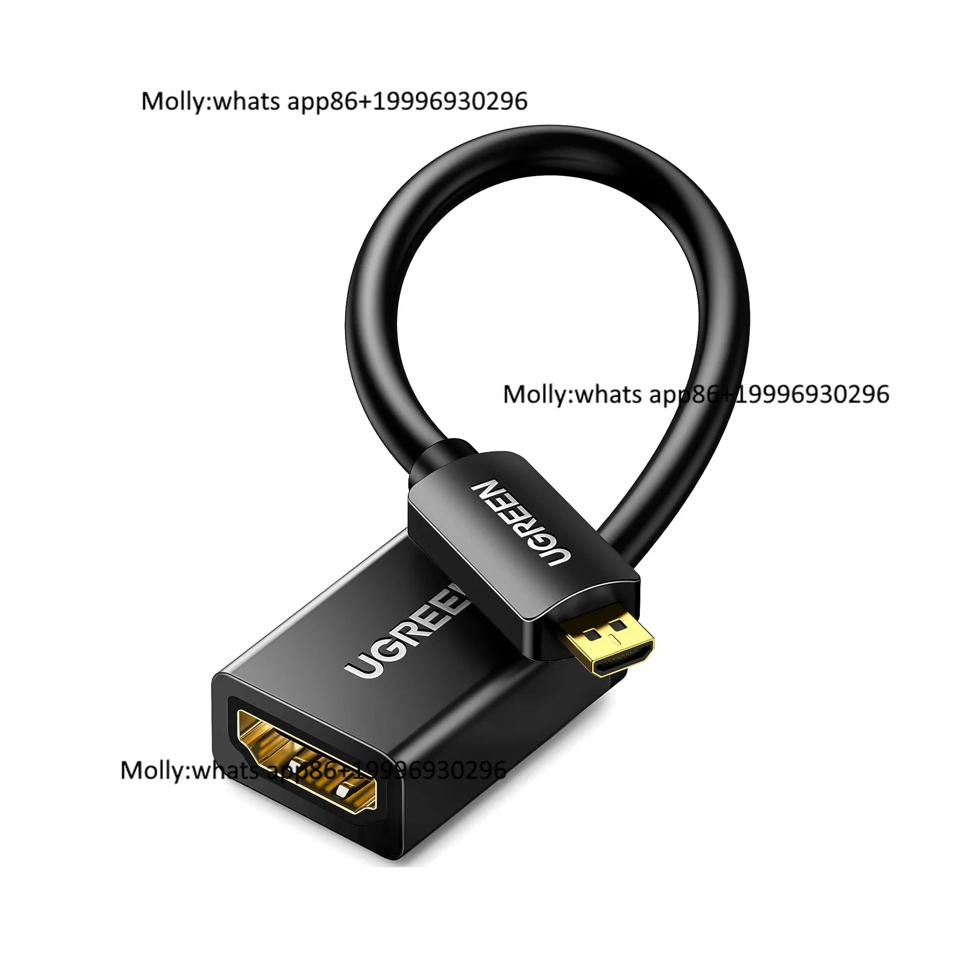 Micro for to for Adapter for Male to Female Cable 4K60Hz HDR 3DDolby 18Gbps High Speed TRS PVC Combination